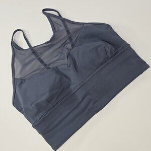 LULULEMON ADORE YOUR CORE BRA SHADOW BLUE WOMEN'S SIZE 2 GRAY SPORT BRA YOGA...